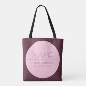 moderne tekst met rand tote bag (Achterkant)
