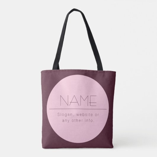  moderne tekst met rand tote bag (Achterkant)