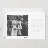 Moderne tekst met twee foto's | Getrouwd en vrolij Feestdagenkaart (Achterkant)