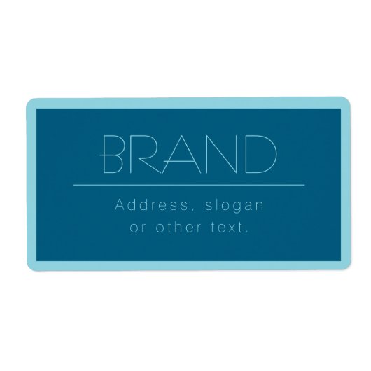 moderne tekst | Ocean & Robin Ei Blauw Etiket (Voorkant)