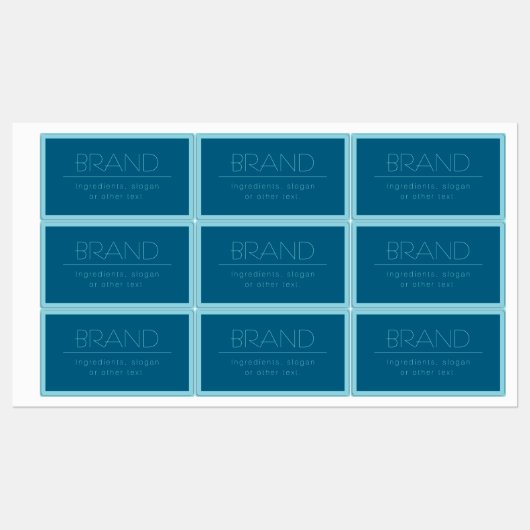  moderne tekst | Ocean & Robin Ei Blauw Labels (Vel)