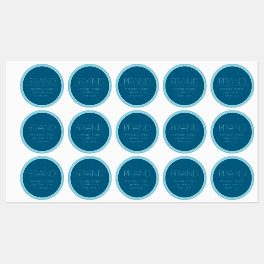  moderne tekst | Ocean & Robin Ei Blauw Labels (Vel)