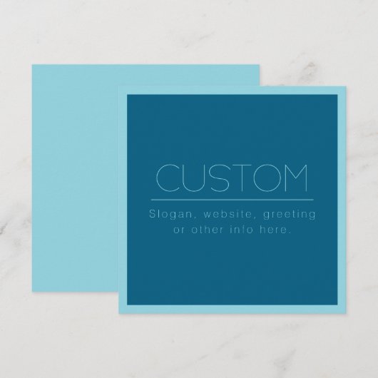  moderne tekst | Ocean & Robin Ei Blauw Notitiekaartje (Voorkant / Achterkant)