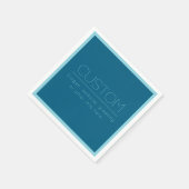 moderne tekst | Ocean & Robin Ei Blauw Servet (Hoek)