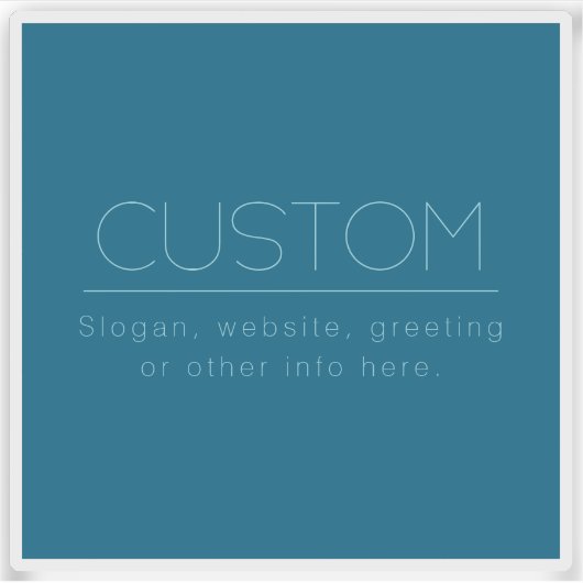  moderne tekst | Ocean & Robin Ei Blauw Sticker (Voorkant)