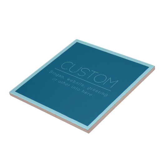 moderne tekst | Ocean & Robin Ei Blauw Tegeltje (Zijkant)