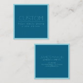 moderne tekst | Ocean & Robin Ei Blauw Vierkante Visitekaartje (Voorkant / Achterkant)