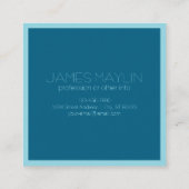 moderne tekst | Ocean & Robin Ei Blauw Vierkante Visitekaartje (Achterkant)