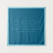 moderne tekst | Ocean & Robin Ei Blauw Wandkleed (Voorkant)