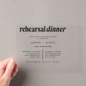 Moderne tekst | Oefenavond diner Acryl Uitnodigingen (Insitu (Draagbaar))