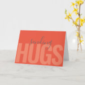 Moderne Tekst Oranje Knuffels Sturen Denken Aan Jo Kaart (Gele Bloem)