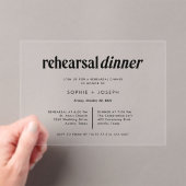 Moderne tekst | repetitiediner acryl uitnodigingen (Insitu (Draagbaar))