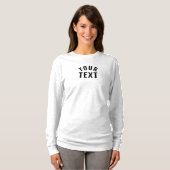 Moderne tekst Sjabloon Vrouwen lange mouw Ash Grey T-shirt (Voorkant volledig)