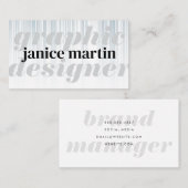 Moderne tekst | stijlvol visitekaartje (Voorkant / Achterkant)