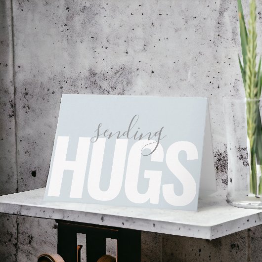 Moderne Tekst Stuur Knuffels Denk Aan Jou Kaart