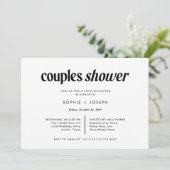 Moderne tekst | Zwart-wit douches Kaart (Staand voorkant)