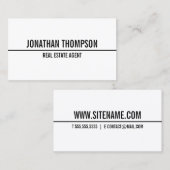 Moderne tekst zwart-wit visitekaartje (Voorkant / Achterkant)