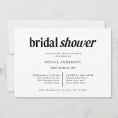 Moderne tekst | Zwart-wit Vrijgezellenfeest Kaart (Voorkant)