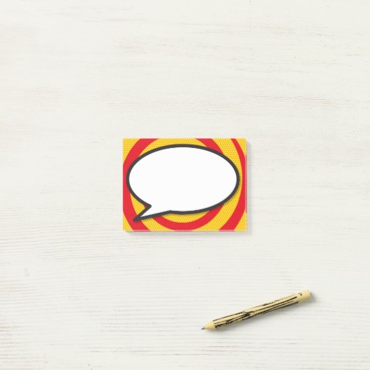 Moderne tekstballon Grappige stripboek Post-it® Notes (Op bureau)