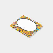 Moderne tekstballon in stripstijl post-it® notes (Schuin)