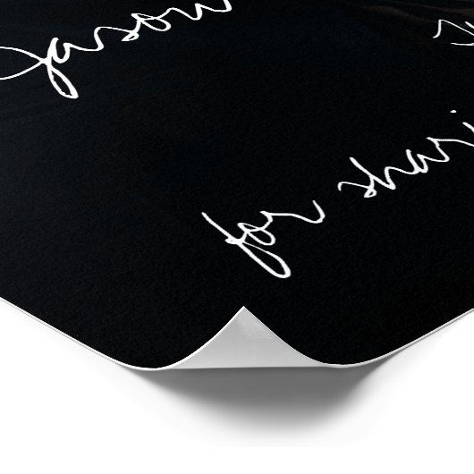 Moderne tekstoverlay Foto Bruiloft Welkom Poster (Hoek)