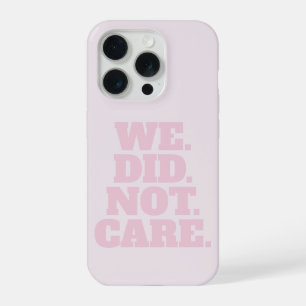 Moderne tekstverklaring Typografie Roze Tekst iPhone 15 Pro Case