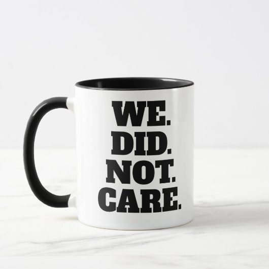Moderne tekstverklaring | Typografie Witte Tekst Mok (Links)