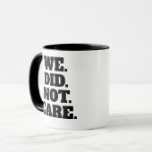 Moderne tekstverklaring | Typografie Witte Tekst Mok (Voorkant links)
