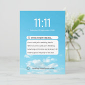 Moderne Telefoon Scherm zoeken thema bruiloft Kaart (Staand voorkant)