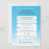 Moderne Telefoon Scherm zoeken thema bruiloft Kaart (Achterkant)