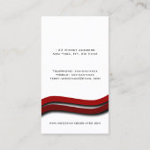 Moderne template voor een rode-golfkaart visitekaartje (Achterkant)