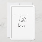 Moderne template voor tafelnummer op de bruiloft, (Voorkant)