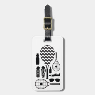 Moderne Tennis-apparatuur en Accessoires Patroon Bagagelabel