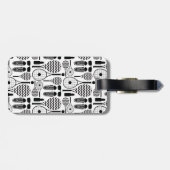 Moderne Tennis-apparatuur en Accessoires Patroon Bagagelabel (Achterkant horizontaal)