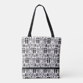 Moderne Tennis-apparatuur en Accessoires Patroon Tote Bag (Achterkant)