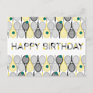 Moderne tennis Birthday Briefkaart