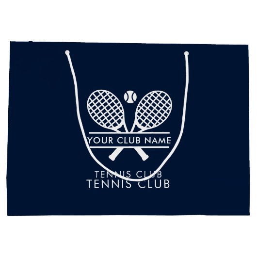 Moderne Tennis Club Naam Sport Team Marine Blauw S Groot Cadeauzakje (Achterkant)