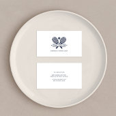 Moderne Tennis Coach Minimalistische Aangepaste Visitekaartje