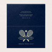 Moderne Tennis Coach Profiniveau Kaart (Buitenkant ongevouwen)