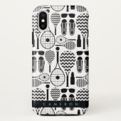 Moderne Tennis Equipment & Accessoires Pattern Hoe Case-Mate iPhone Case (Achterkant)