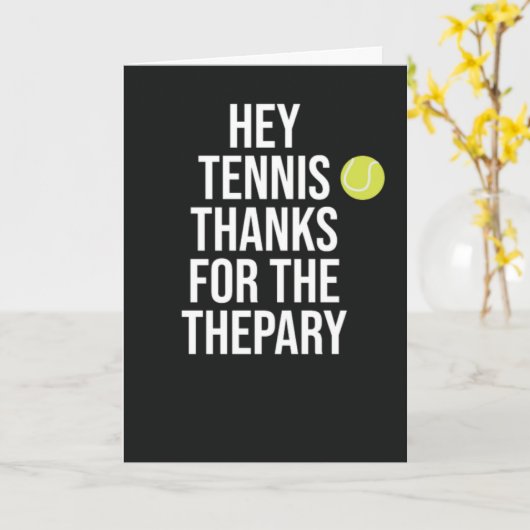 Moderne tennis Kaarten voor speler team meisje haa (Gele Bloem)