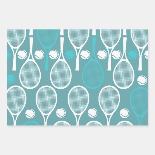 Moderne Tennis Racket Wrapping Paper Sheets (Voorkant 3)