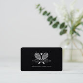 Moderne Tenniscoach Minimalist Visitekaartje (Staand voorkant)