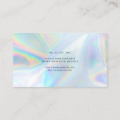 Moderne tenniscoach minimalistisch holografisch visitekaartje (Achterkant)