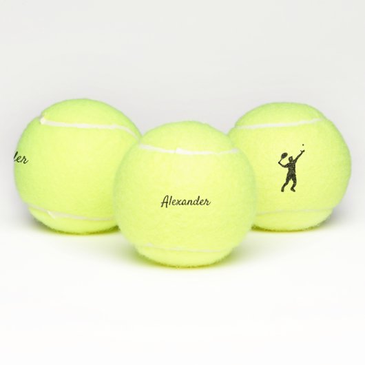 Moderne tennisspeler gepersonaliseerd tennisballen (Multi)