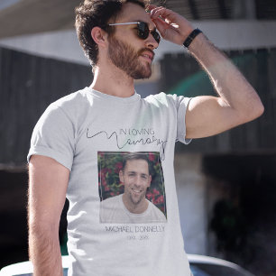 Moderne 'Ter nagedachtenis aan' Foto-herdenkings T-shirt