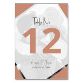 Moderne Terra Cotta Casual trouwfoto Kaart (Voorkant)