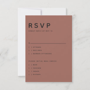 MODERNE TERRA COTTA REDACTIONEEL ALLE HOOFDLETTERS RSVP KAARTJE