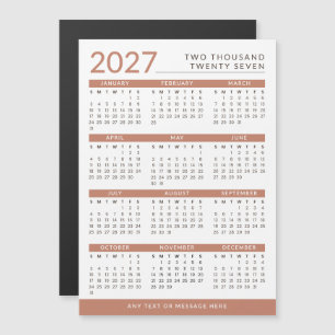 Moderne Terracotta Aangepaste 2027 Magnetische Kal