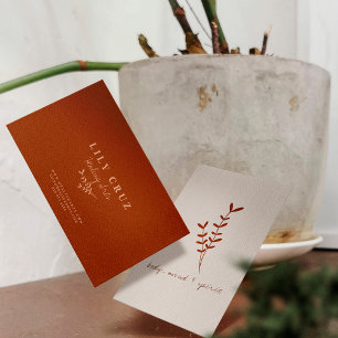 Moderne TerraCotta Aardetone Gepersonaliseerd Visitekaartje